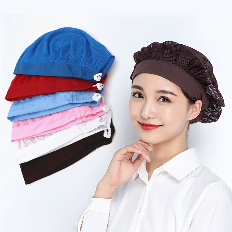 Women Kitchen Accessories - ผู้ชายผู้หญิงหมวกสุทธิเบเกอรี่เบเกอรี่ Workshop หมวกทํางาน Bouffant หมวก Hairnet