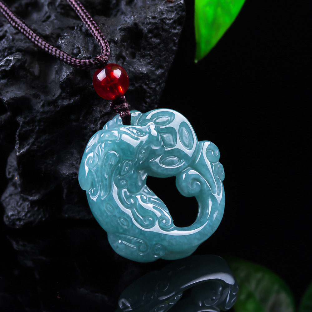 Women'S Accessories - จี้หยกพม่าปี่เซียะ หยกแท้ เครื่องประดับหรูหรา สร้อยคอออกแบบโดยดีไซเนอร์ แกะสลักเป็นเครื่องราง ของขวัญอัญมณีสำหรับผู้หญิง