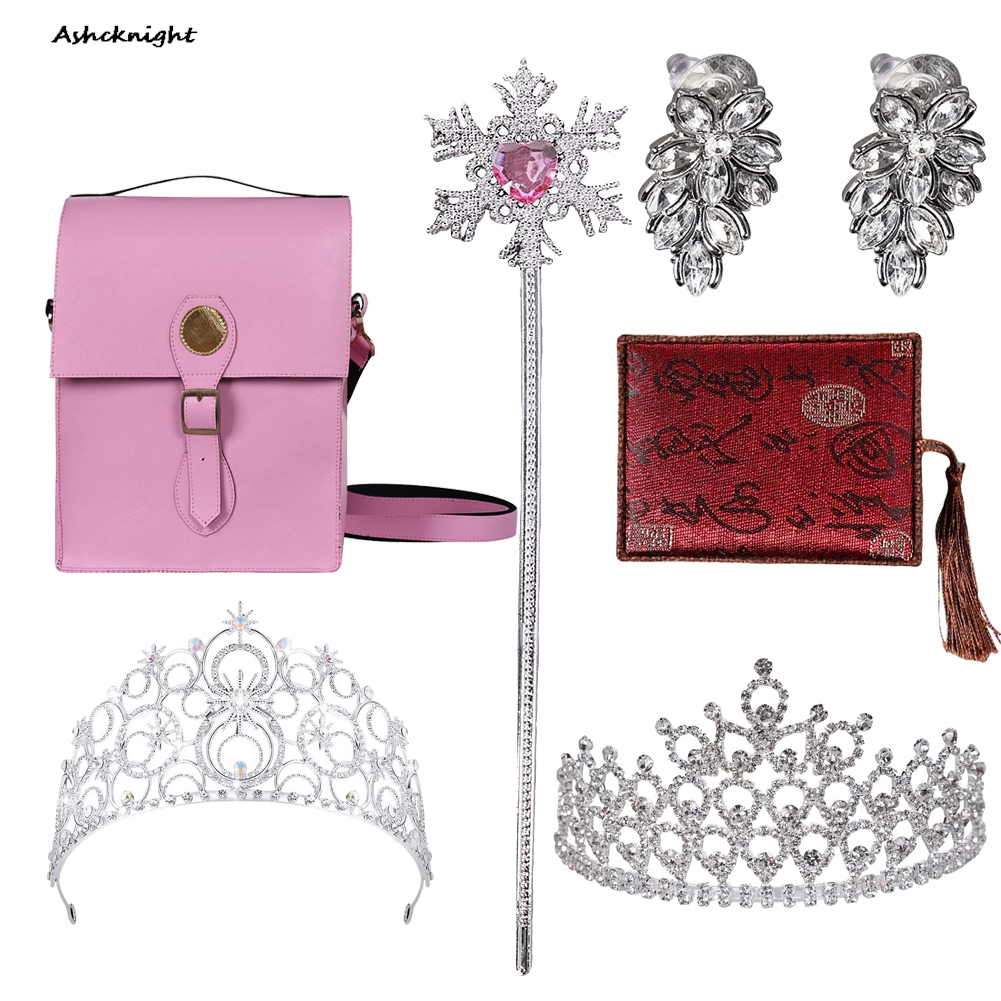 Women Accessories Earrings - ไม้กายสิทธิ์กลินดา คอสเพลย์ อุปกรณ์แต่งกายแฟนซีสำหรับผู้หญิง ต่างหู มงกุฎ กระเป๋า