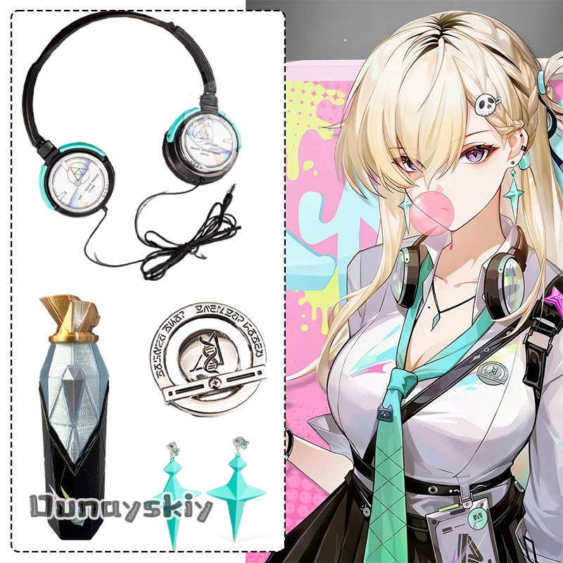 Women Accessories Earrings - ชุดคอสเพลย์เกม Wuthering Waves ลินเอ พร้อมหูฟัง ต่างหู