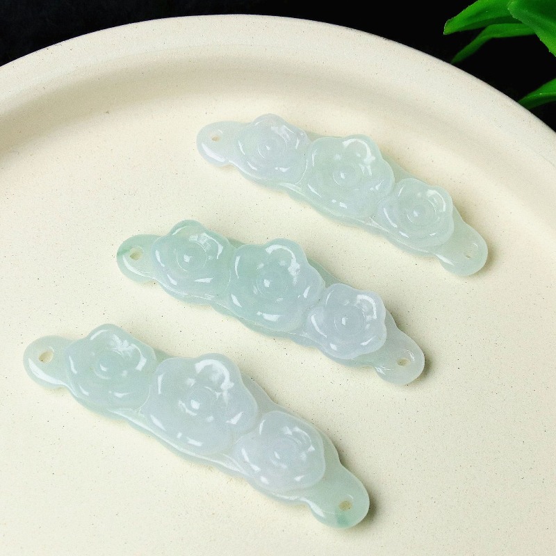 Women'S Accessories - 1 ชิ้น จี้หยกธรรมชาติรูปดอกไม้ อุปกรณ์ DIY เครื่องประดับหรูหรา