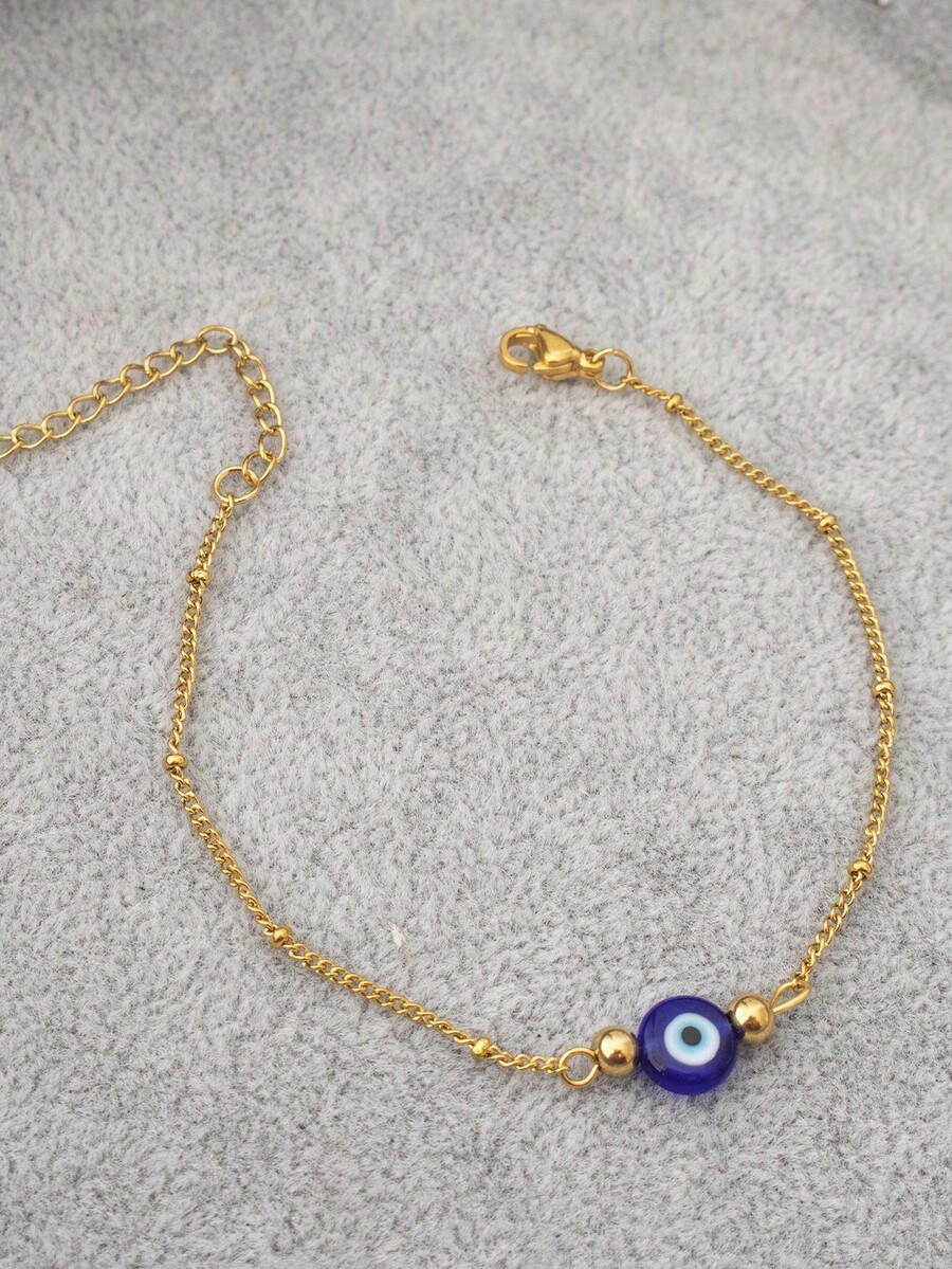 Evil Eye Bracelet - กำไลข้อมือผู้หญิงลายตาปีศาจสีน้ำเงิน 1 ชิ้น