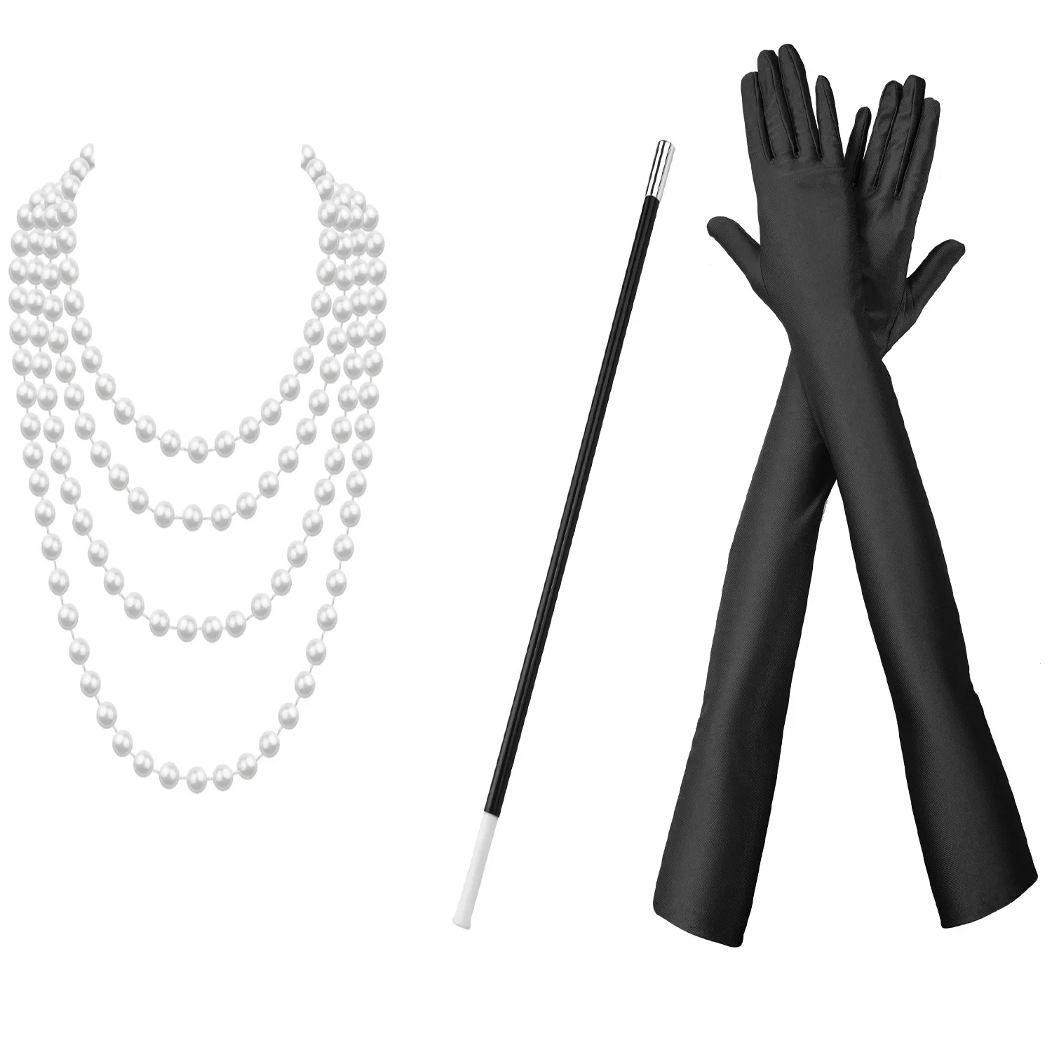 Women'S Accessories In The 1920S - ชุดเครื่องประดับสไตล์แฟลปเปอร์ยุค 1920 จำนวน 3 ชิ้น/ชุด อุปกรณ์ประกอบฉากงานปาร์ตี้สไตล์เรโทร