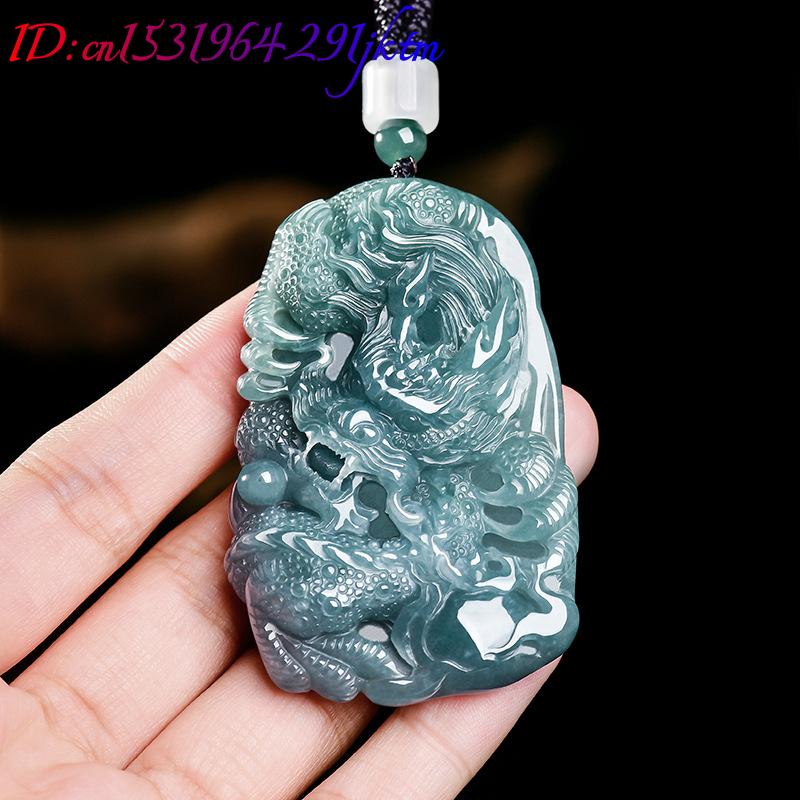 หยกพม่าธรรมชาติจี้มังกรสร้อยคอ - Women'S Accessories บทวิจารณ์และราคา