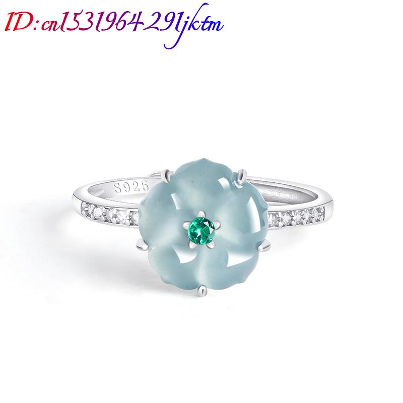 แหวนหยกพม่าสีฟ้า 925 เงินแท้ ห - Women'S Accessories บทวิจารณ์และราคา