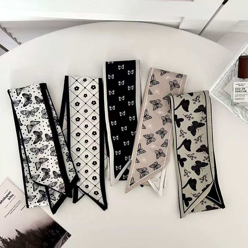 ผ้าพันคอไหมขนาดเล็ก ลายผีเสื้อ - Women Accessories Brands บทวิจารณ์และราคา