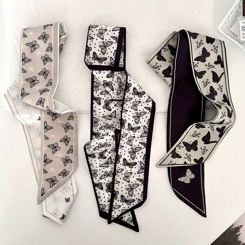 ผ้าพันคอไหมขนาดเล็ก ลายผีเสื้อ - Women Accessories Brands บทวิจารณ์และราคา