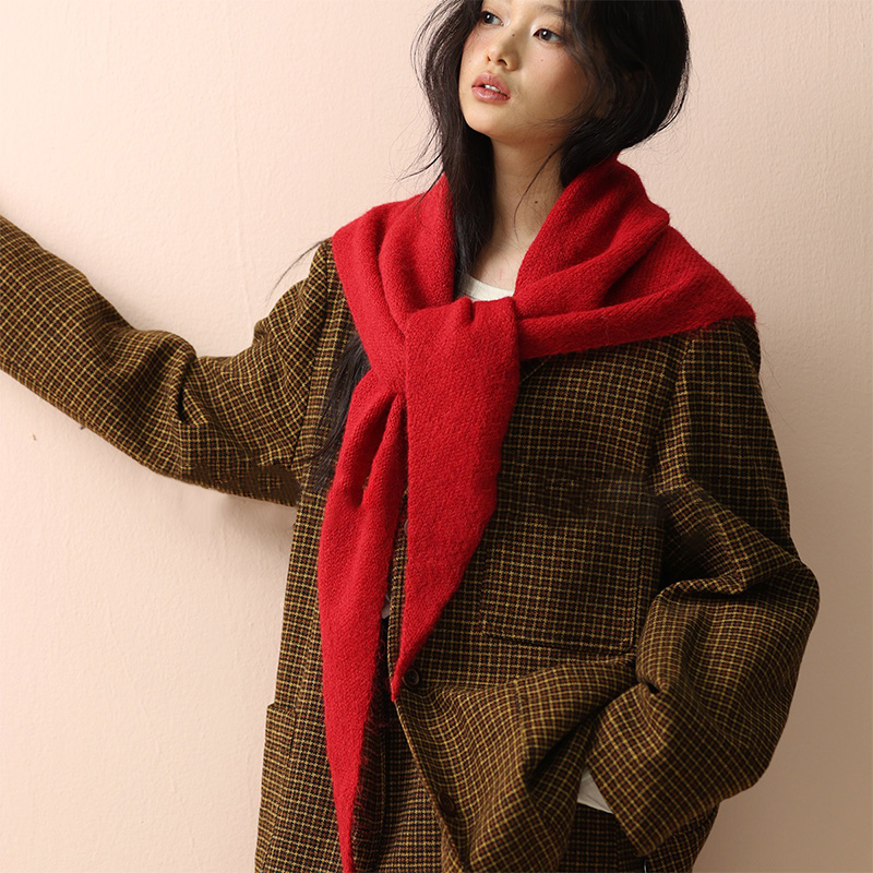 ผ้าคลุมไหล่ไหมพรมถักทรงสามเหลี - Women'S Korean Accessories บทวิจารณ์และราคา
