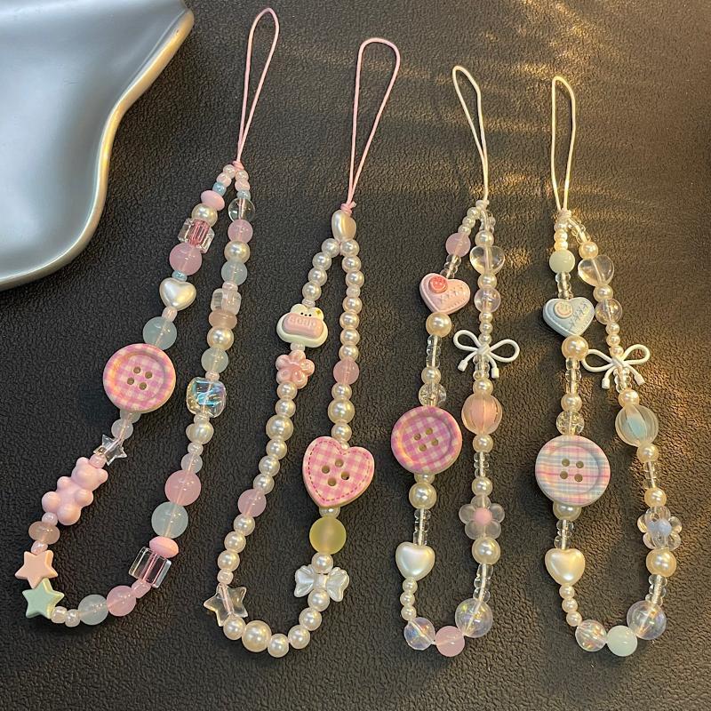 สายคล้องโทรศัพท์แบบลูกปัด 3D ส - Women'S Korean Accessories บทวิจารณ์และราคา