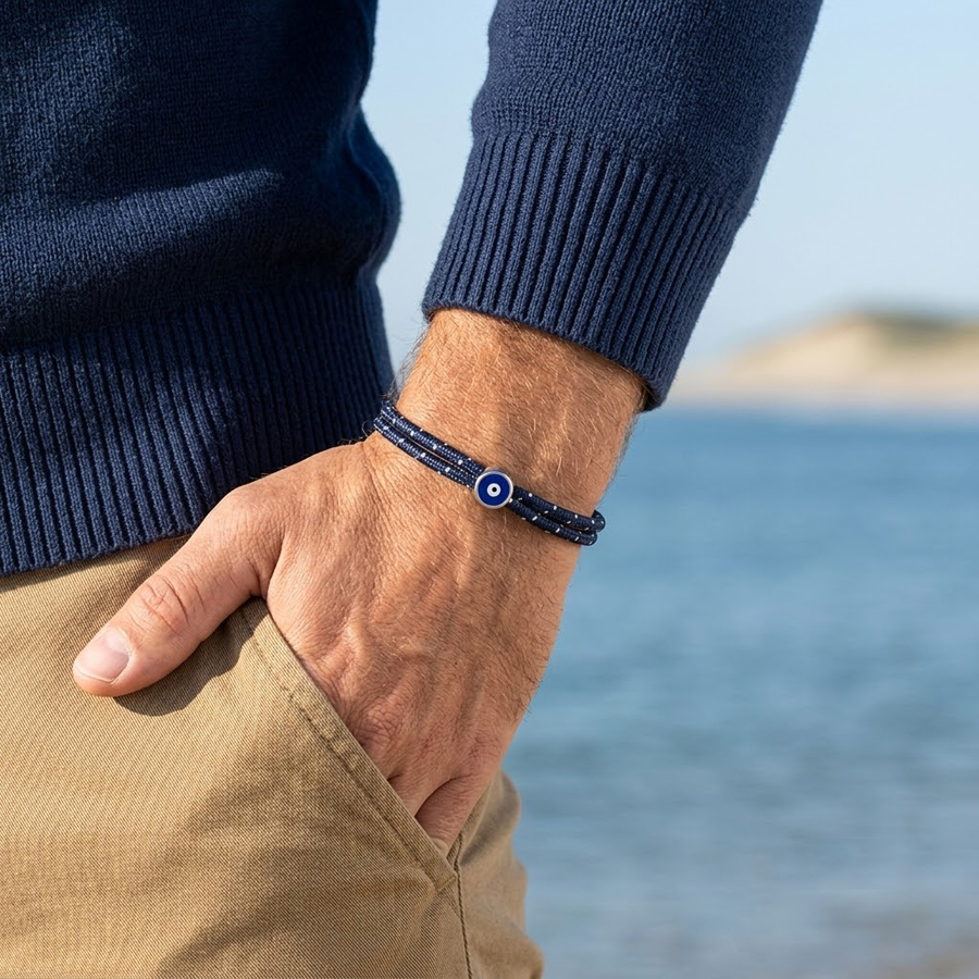 กำไลข้อมือตาปีศาจแบบเรียบง่ายส - Evil Eye Bracelet บทวิจารณ์และราคา