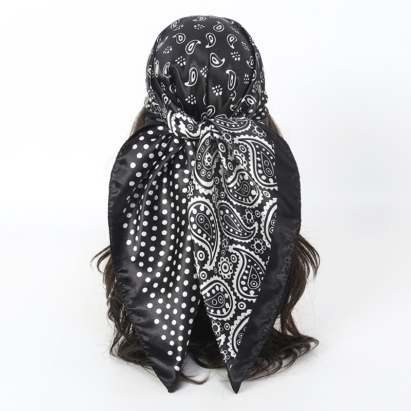 ผ้าพันคอไหมพิมพ์ลาย 90*90 ซม.  - Women Accessories Brands บทวิจารณ์และราคา