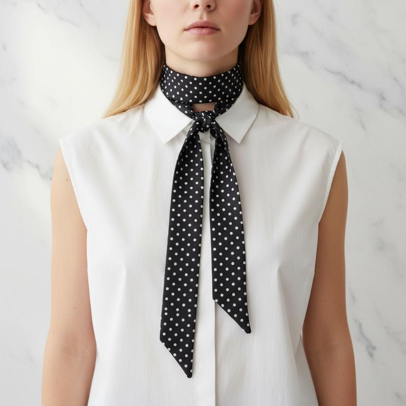ผ้าพันคอไหมลายจุดแฟชั่น อุปกรณ - Women'S Korean Accessories บทวิจารณ์และราคา