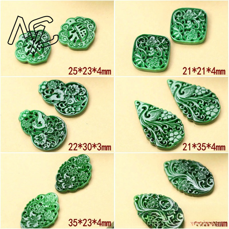 2 ชิ้น DIY หยกเขียวธรรมชาติแบบ - Women'S Accessories บทวิจารณ์และราคา
