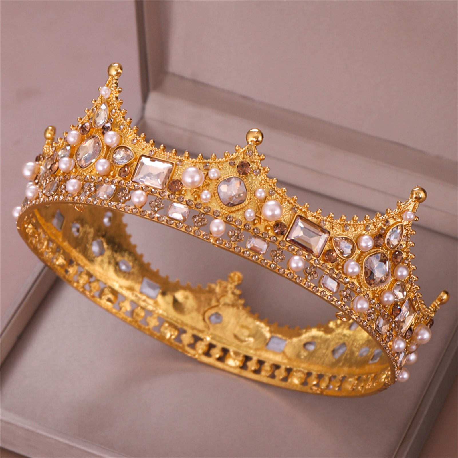 มงกุฎโลหะผสมทรงมงกุฎแบบย้อนยุค - Women Accessories For Wedding บทวิจารณ์และราคา